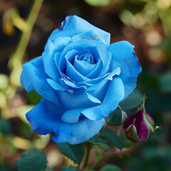 rose on blue