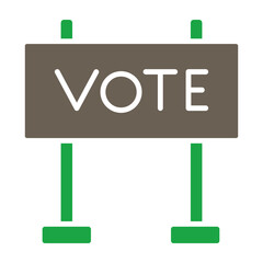 Banner Glyph Two Color Icon