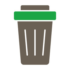 Trash Glyph Two Color Icon