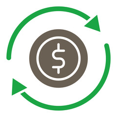 Business Glyph Two Color Icon