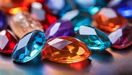 Assorted Colored Stones on Table