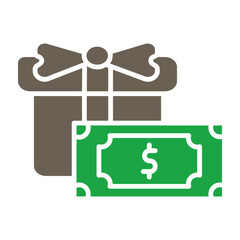 Gift Glyph Two Color Icon