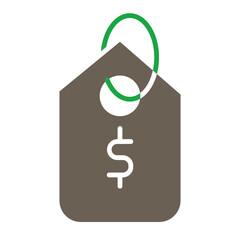 Price Tag Glyph Two Color Icon