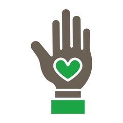 Kindness Glyph Two Color Icon