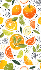 2D illustrator doodle tile patterns with cute graphic designs