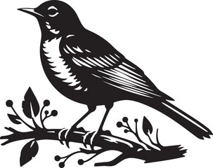Magpie silhouette vector eps