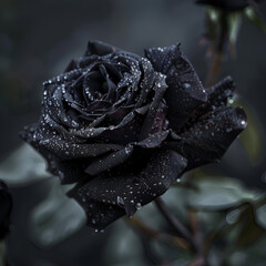 red rose with water drops