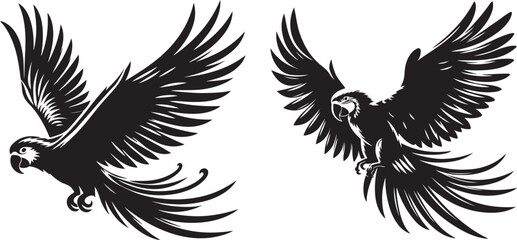 Parrot silhouette vector eps