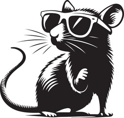 Rat Silhouette vector illustration eps