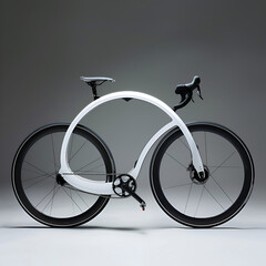 bicycle on a white background