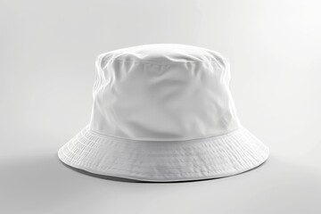 white bucket hat isolated on white