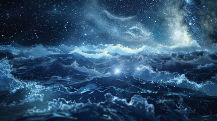 A vast ocean with a blue color