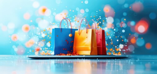 An artistic interpretation of the act of making a purchase online