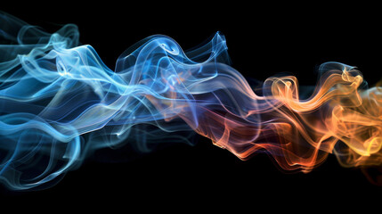 Fototapeta premium A colorful, wavy line of light that appears to be moving