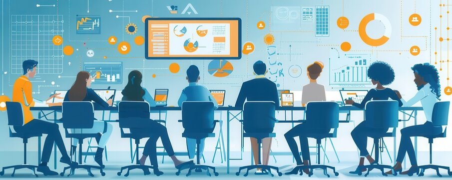 Diverse group of individuals engaged in vocational training with advanced digital tools and handson activities, inclusive and modern, Knowledge For All, Vocational