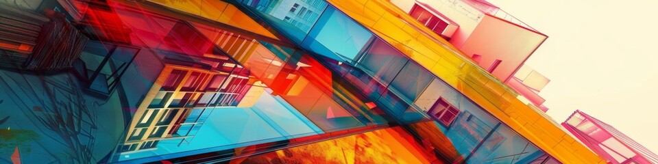 Vibrant Abstract Sci-Fi Scene in a Digital City: Dreamlike Neon Landscape with Reflections, Perfect Futuristic Background, AI-Generated High-Resolution Wallpaper.