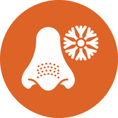 Frostbite Nose glyph circle icon