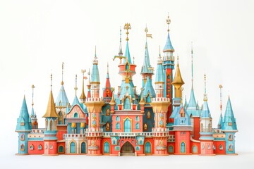 3d illustration of art nouveau castle