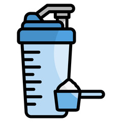 Protein Shake Icon Element For Design