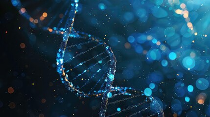 DNA gene background science helix cell genetic medical biotechnology biology bio. Technology gene DNA abstract molecule medicine blue 3D background research digital futuristic human concept health