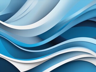 An abstract illustration of smooth and fluid flowing ribbon-like shapes in a soft blue color