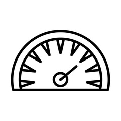 Train Speedometer line icon