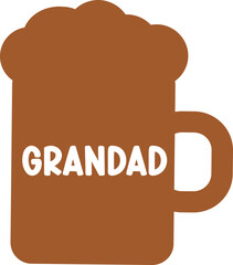 Grandad Beer Glass Design