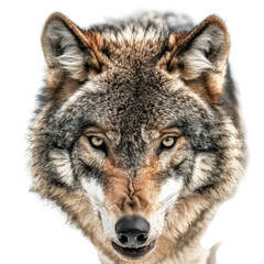 Fototapeta premium angry wolf head isolated on white background