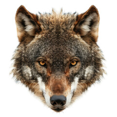 Fototapeta premium angry wolf head isolated on white background