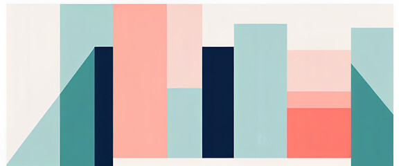 illustrazione con elementi geometrici a tema astratto contemporaneo