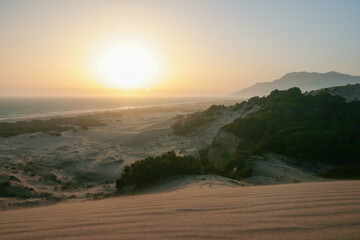 Sand dunes at sunset, Patara, Turkey.