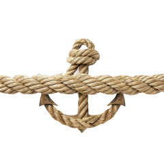 Fototapeta premium Nautical rope with marine symbol