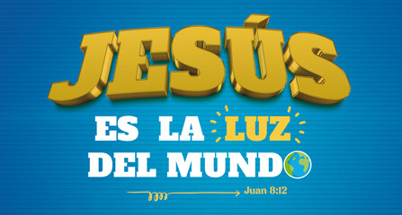 AFICHE PANCARTA JESUS ES LUZ