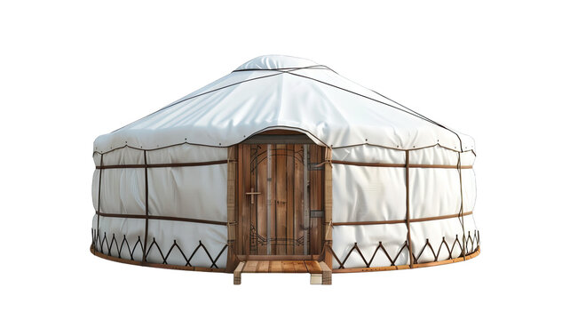 yurt isolated on white background