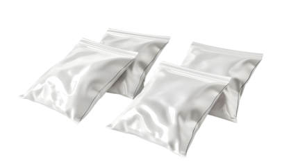 Stack of white paper envelopes for mailing and office use. Isolated on transparent background.