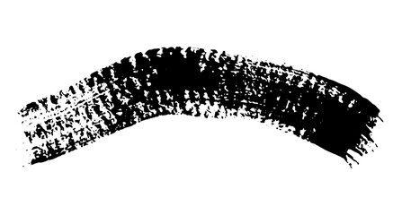 Black ink paint vector brush strokes. Thick dirty distress texture. Grunge rough paint brushes. touch material, dirty splash, handwritten texture simple stripes.