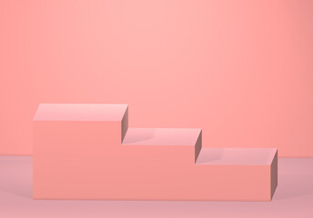 3D podium platform rendering classic geometry illustrator abstract background 