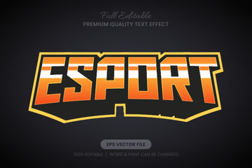 Esport Orange Editable Text Effect Font Style