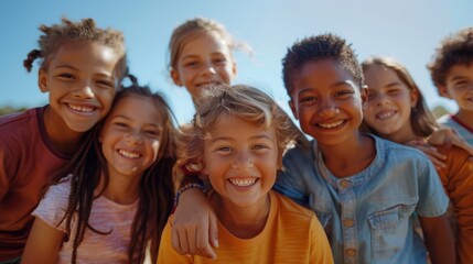 Back to school concept and children friendship. Happy kids. Friends, school classmates. 