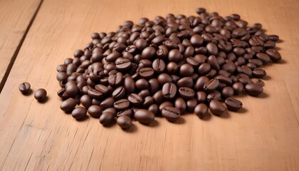 Fototapeta premium Coffee beans on wooden background