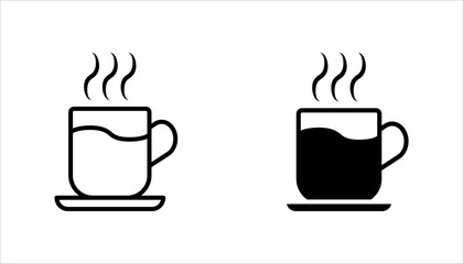 Coffee cup icon set. vector illustration on white background.