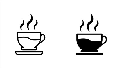 Coffee cup icon set. vector illustration on white background.