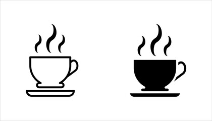 Coffee cup icon set. vector illustration on white background.