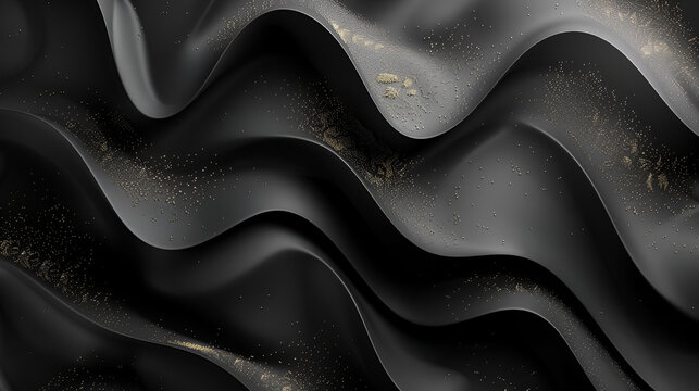 dise&ntilde;o de cuadro decorativo elegante y sofisticado en color negro con destellos dorados  marco para decoraciones textura con ondas y movimiento elegancia