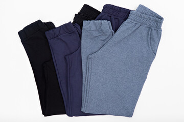 sweatpants mockup taken in the studio, photos without branding and without print