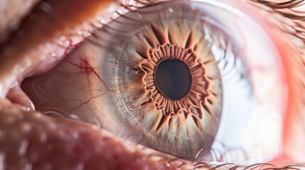 Close-Up Macro Photograph of a Human Eye Iris