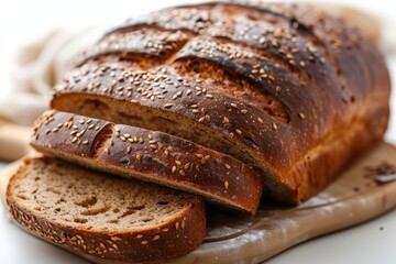 Bread photo on white isolated background