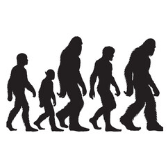 Bigfoot silhouette  Vector illustration.