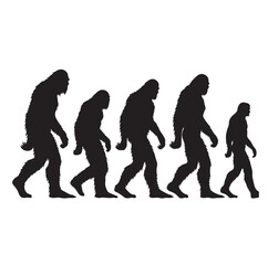 Bigfoot silhouette  Vector illustration.