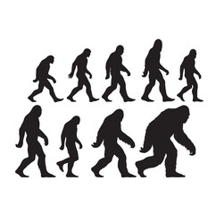 Bigfoot silhouette  Vector illustration.